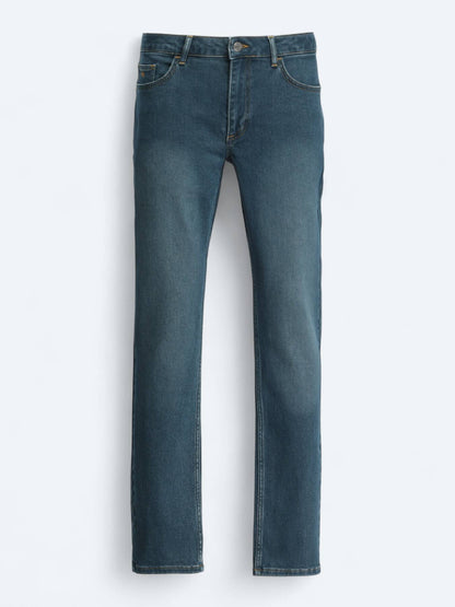 Petrol Slim Fit Denim Pamuk Karışımlı Pantolon