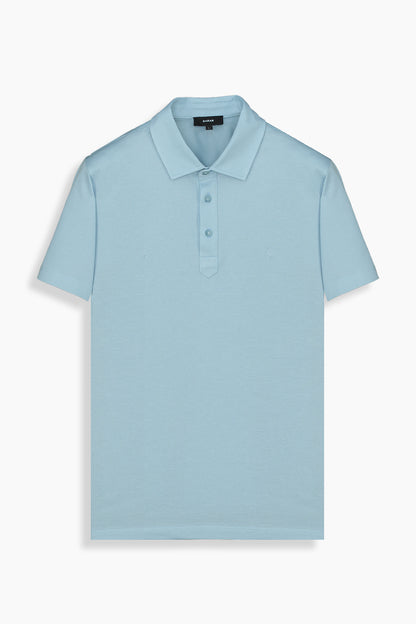 Regular Fit Polo Yaka Pamuklu Mavi Tişört