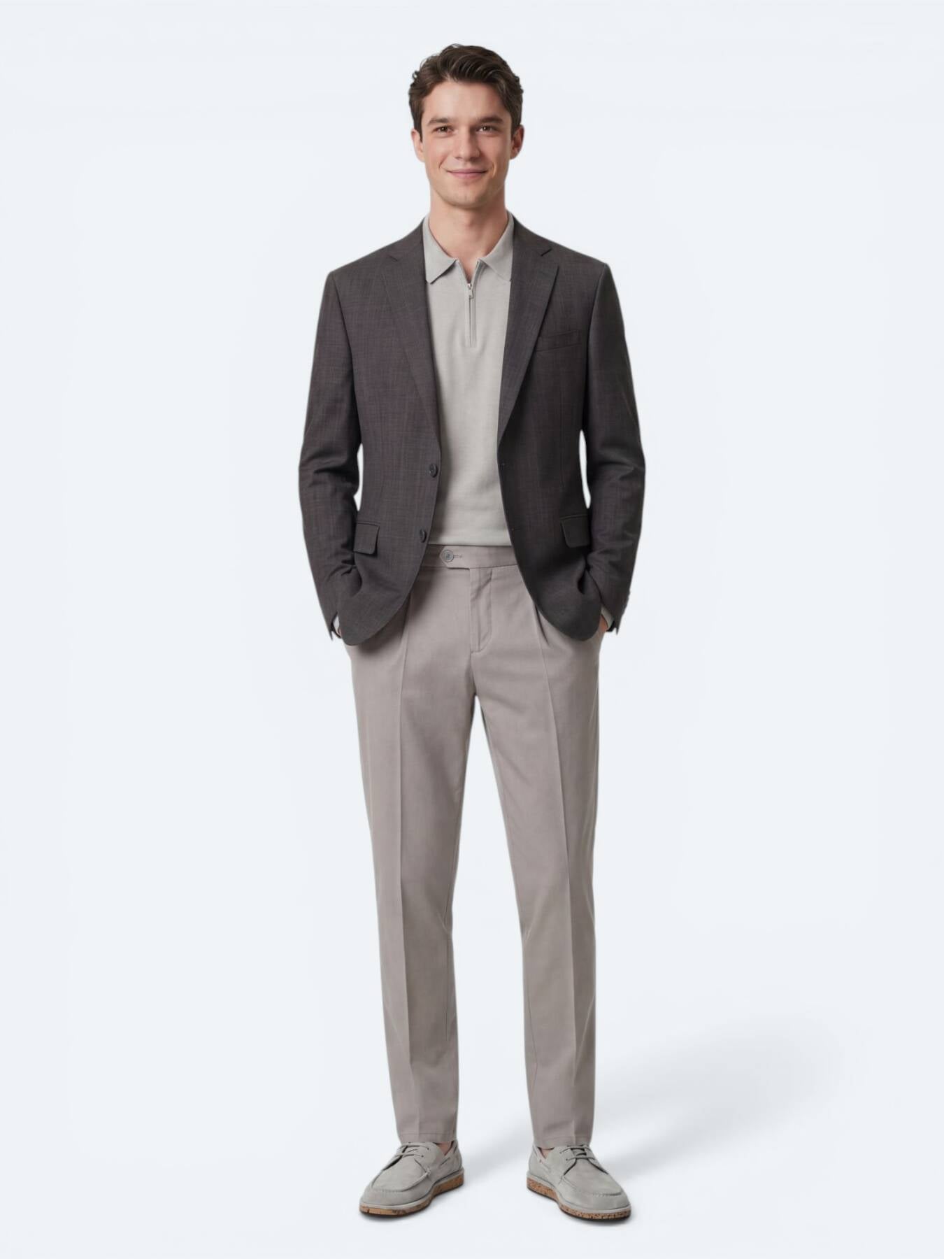 Renkli Mikro Modern Fit Yün Karışımlı Ceket