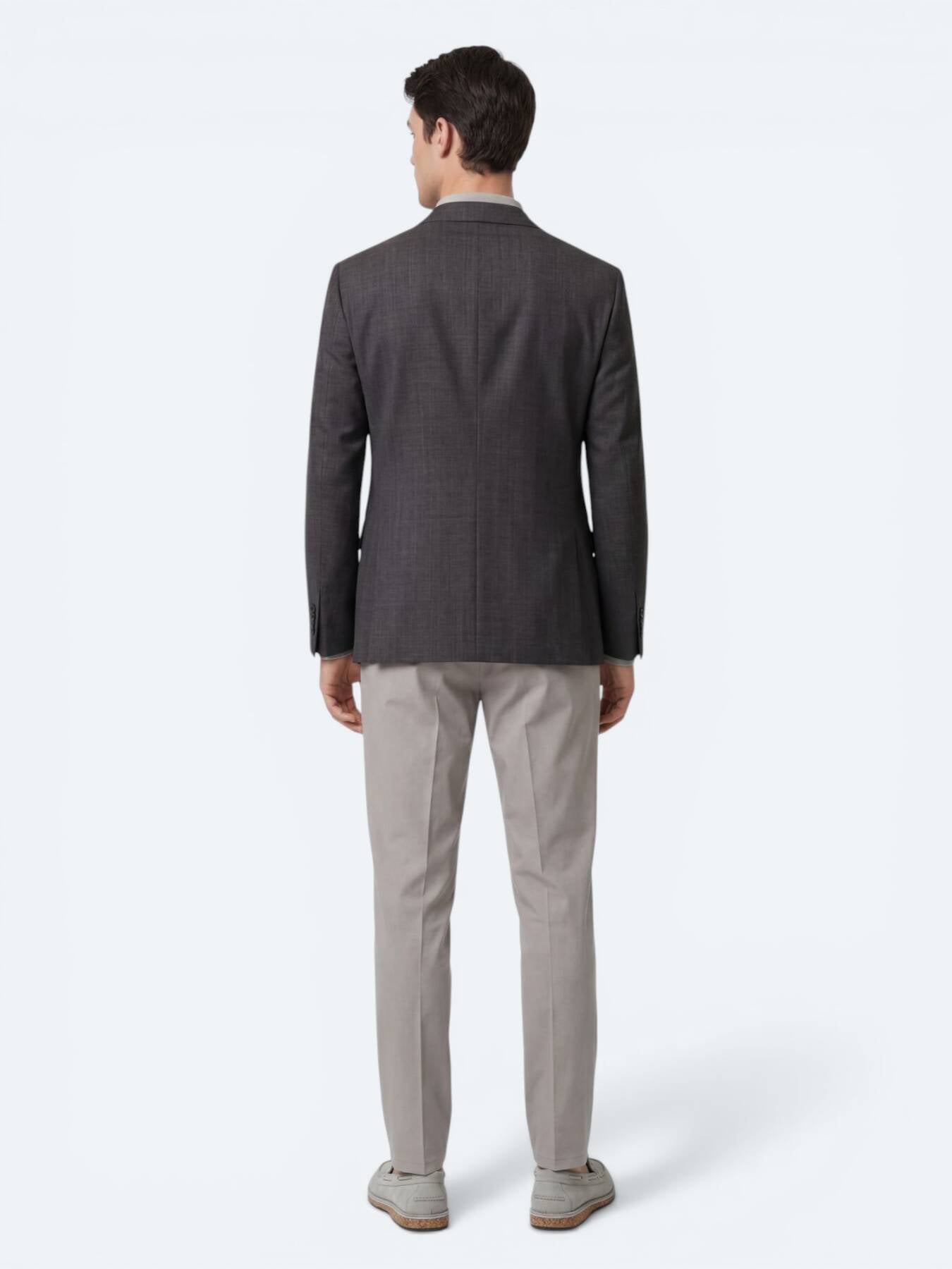 Renkli Mikro Modern Fit Yün Karışımlı Ceket