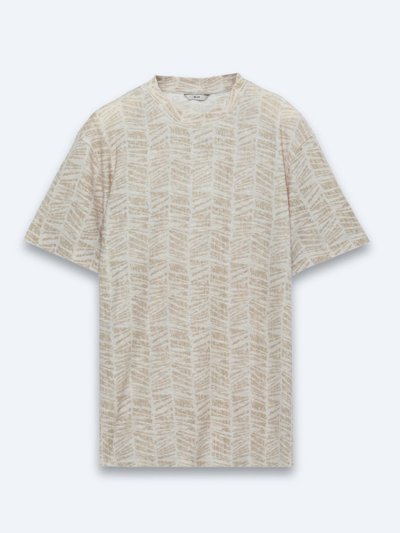 Safran Baskılı Pamuk Karışımlı T-shirt