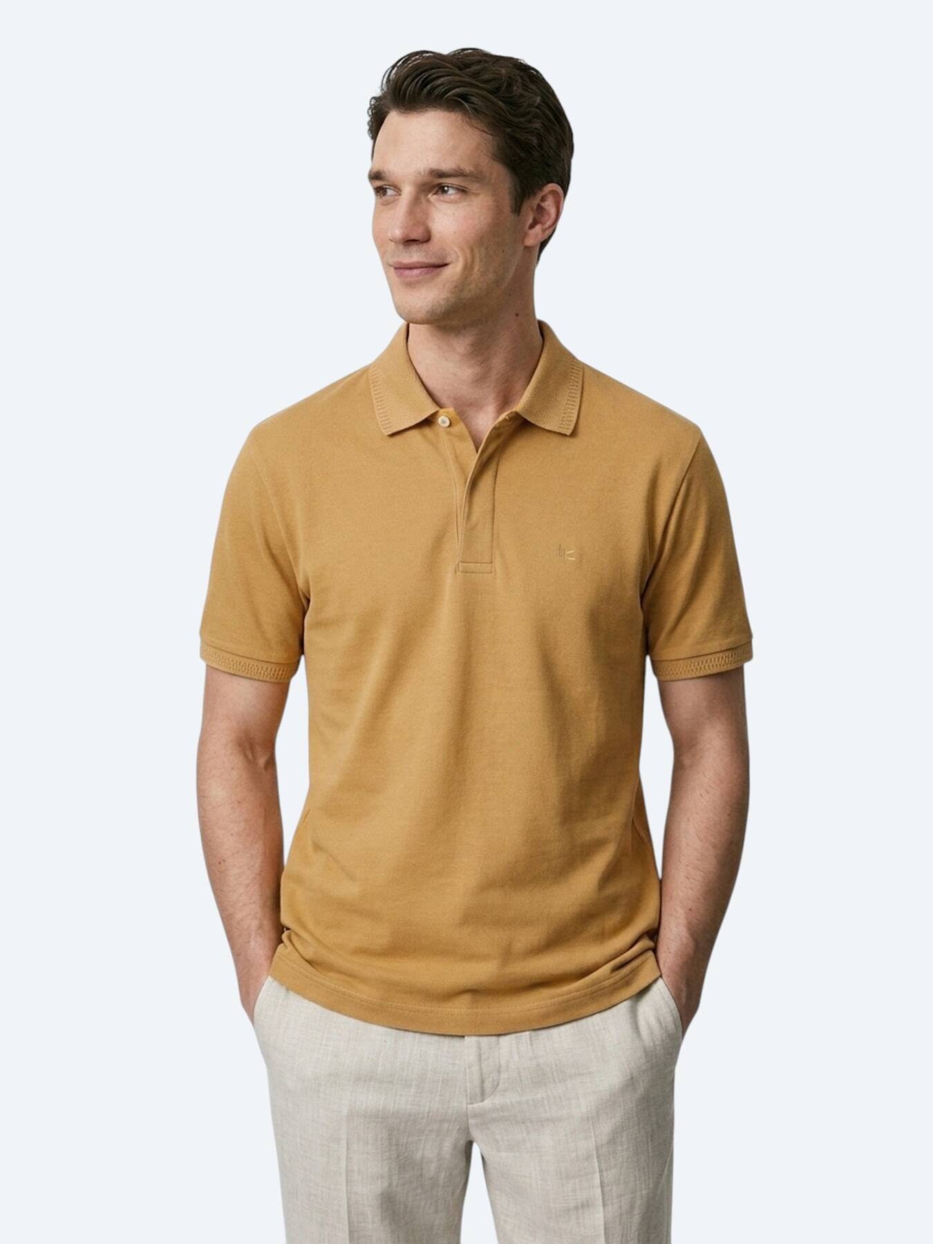 Safran Düz %100 Pamuk T-shirt