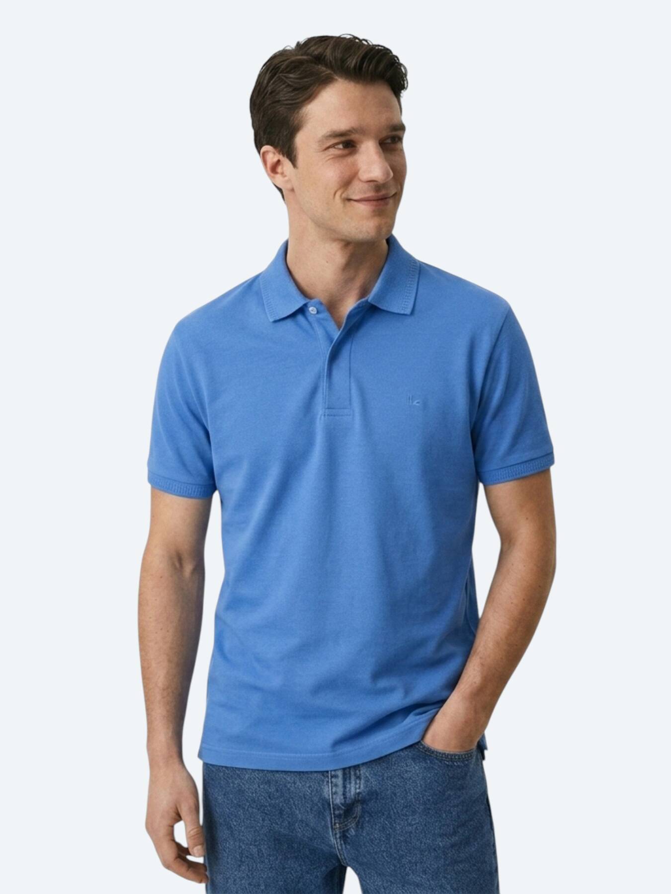 Saks Düz %100 Pamuk T-shirt
