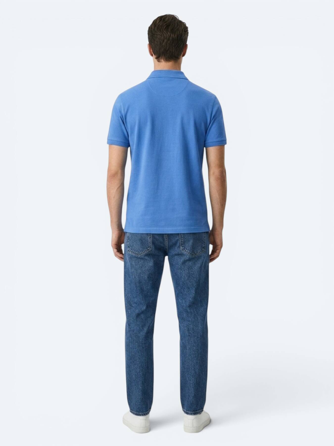 Saks Düz %100 Pamuk T-shirt
