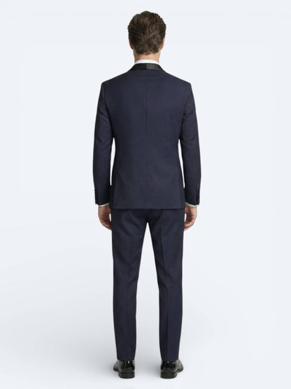 Saks Düz Slim Fit Şal Yaka Dokuma Smokin Takım Elbise