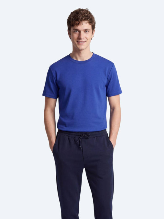 Saks Düz T-shirt