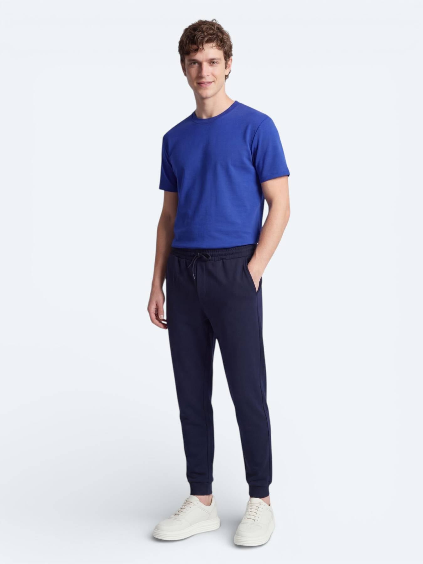 Saks Düz T-shirt