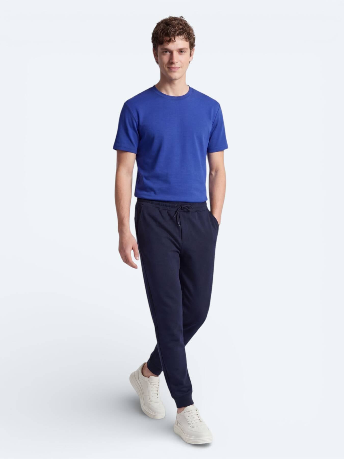 Saks Düz T-shirt