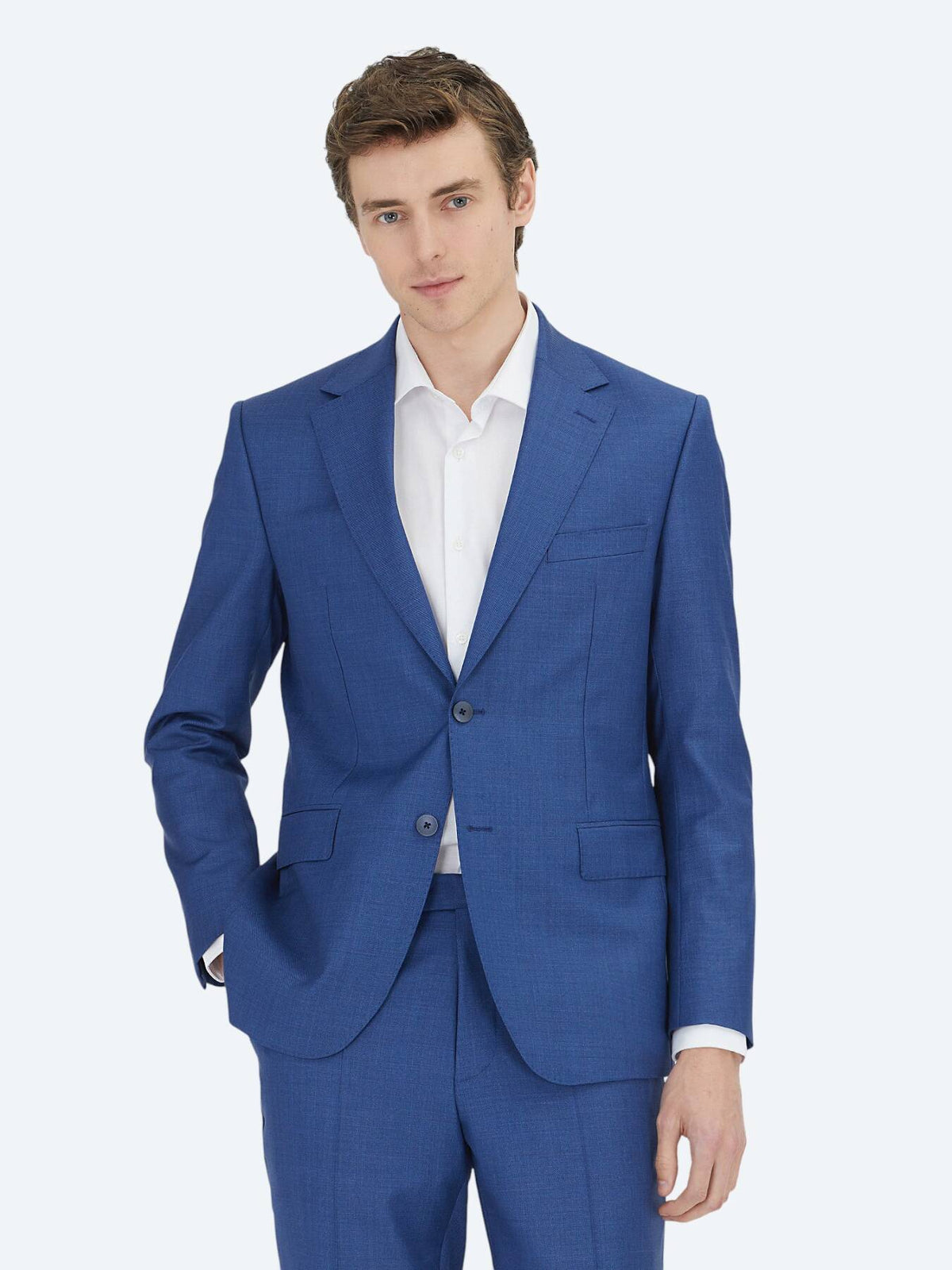 Saks Mikro Modern Fit %100 Yün Takım Elbise