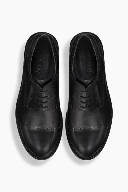 Mikrolight Desenli Siyah Ayakkabı