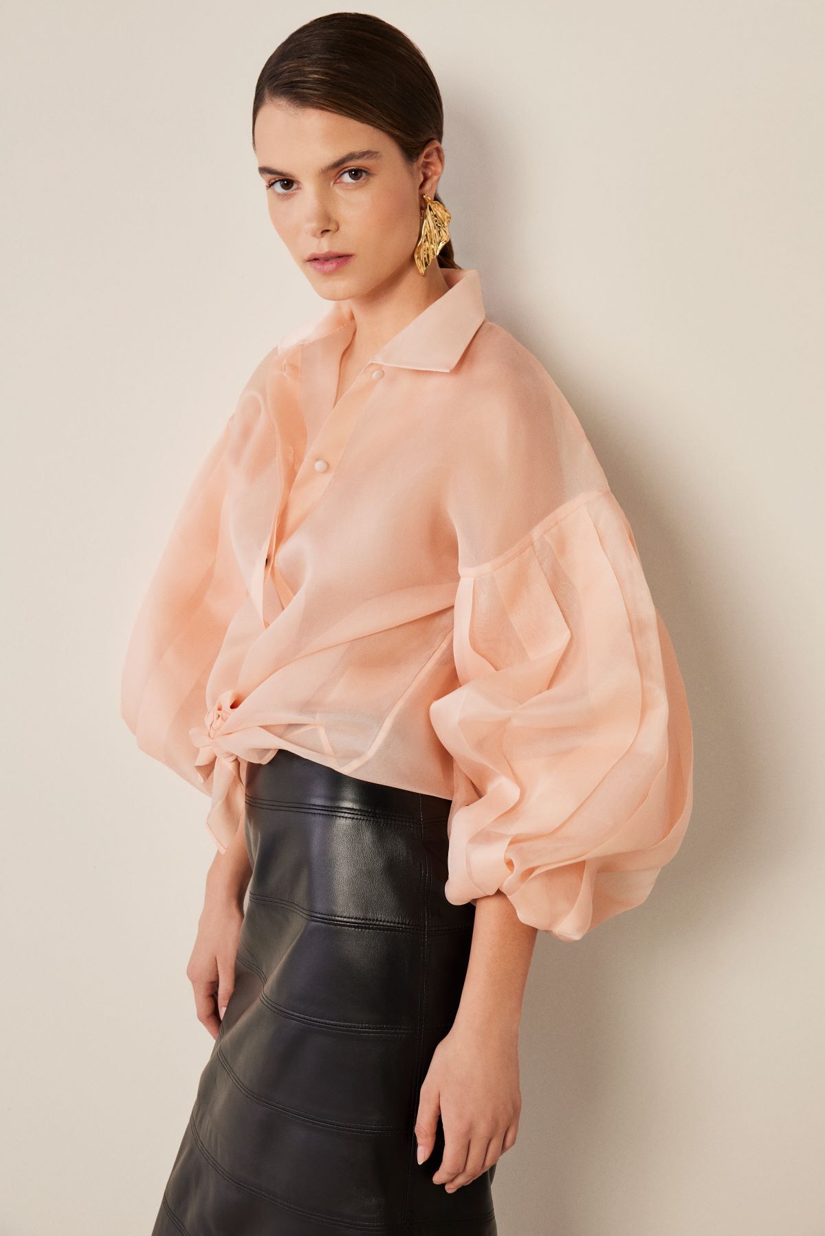 Priv Siyah Deri Etek