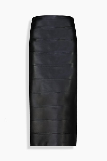 Priv Siyah Deri Etek