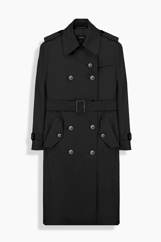 Morisa Siyah Trençkot