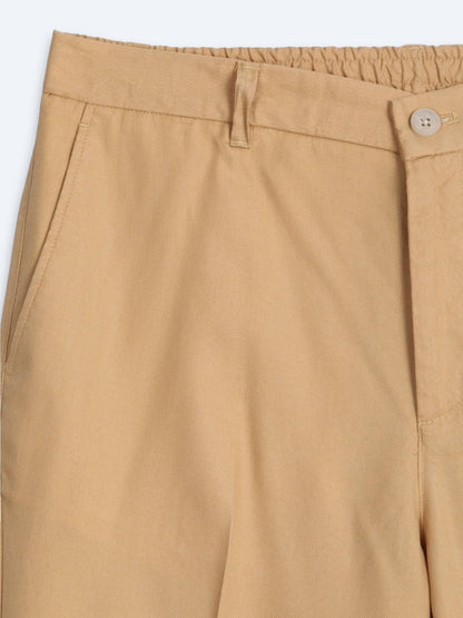 Sarı Kumaş Jogging Fit Casual Pantolon