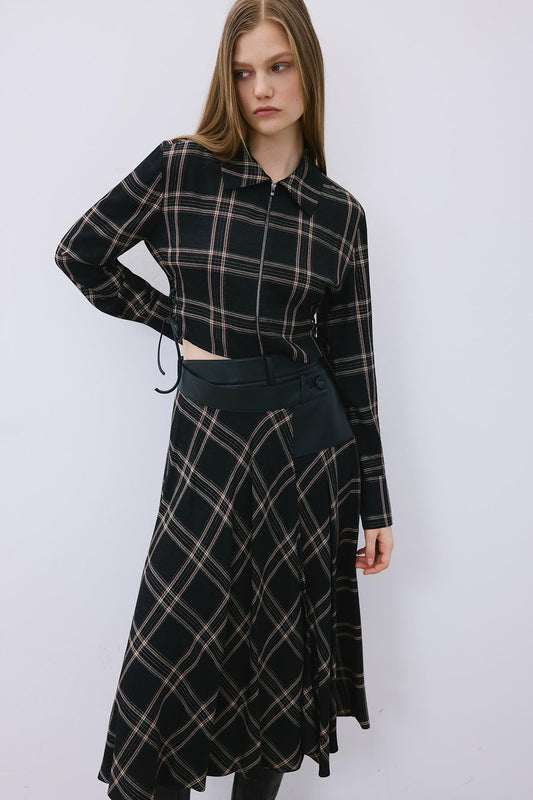 Sim Ekoseli Siyah Gömlek