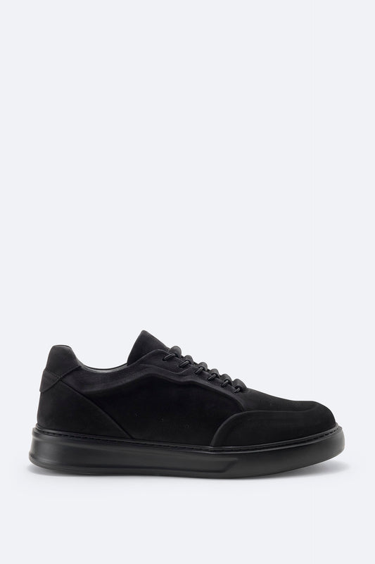 Siyah %100 Deri Süet Dokulu Sneaker