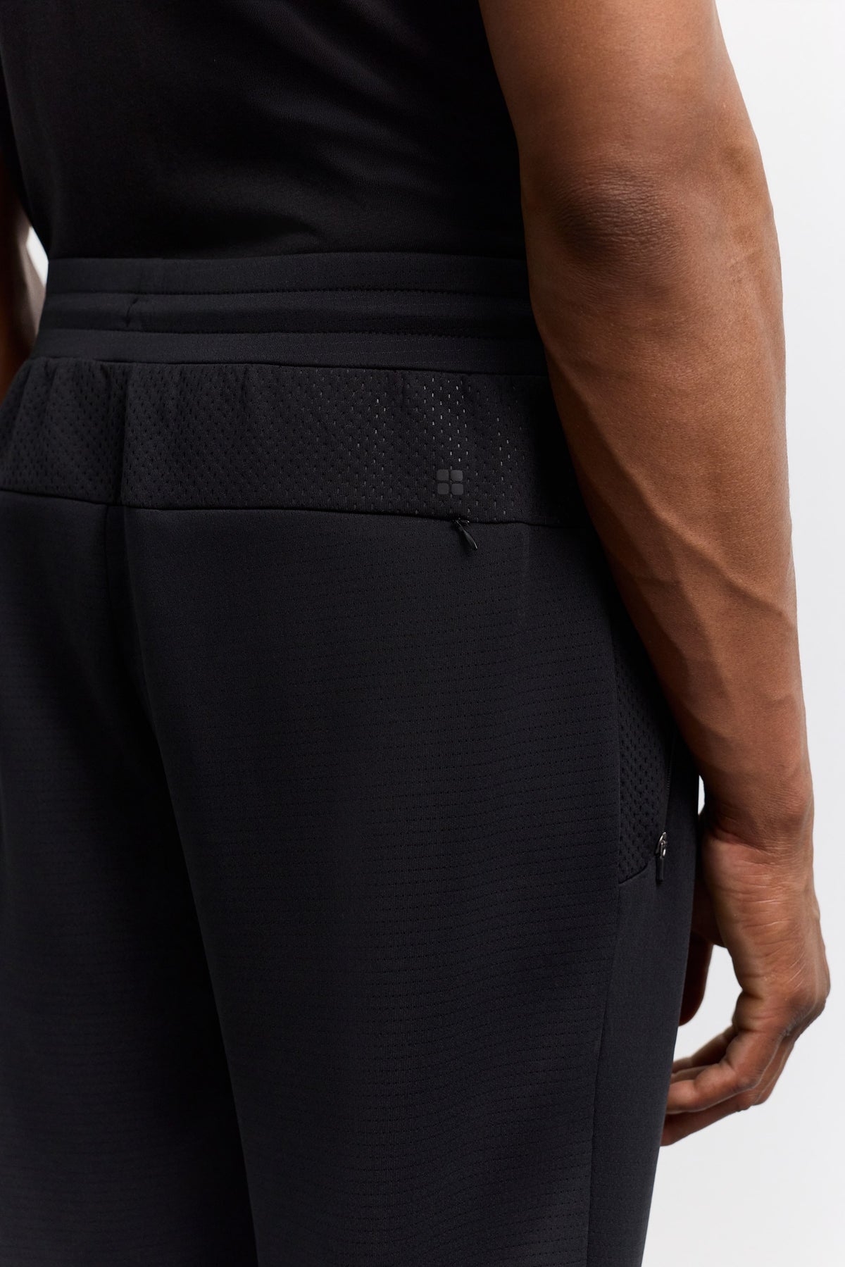 Siyah Beli Lastikli Bi-stretch Teknik Kumaş Eşofman Altı