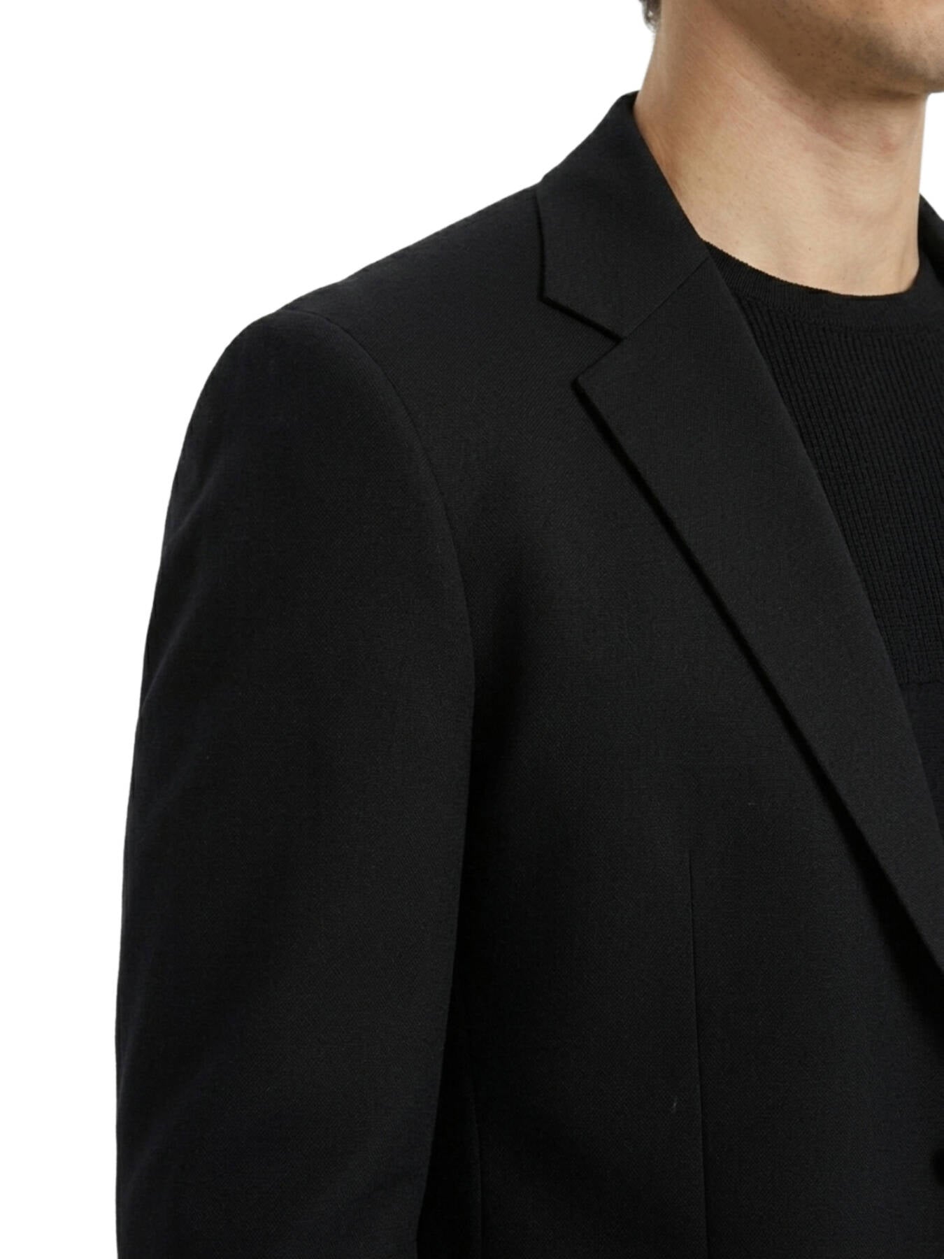 Siyah Çizgili Modern Fit Örme Takım Elbise