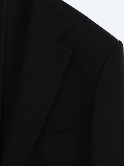 Siyah Çizgili Modern Fit Örme Takım Elbise
