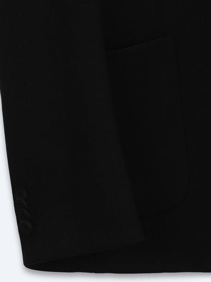 Siyah Çizgili Modern Fit Örme Takım Elbise