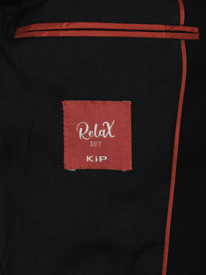 Siyah Çizgili Modern Fit Örme Takım Elbise