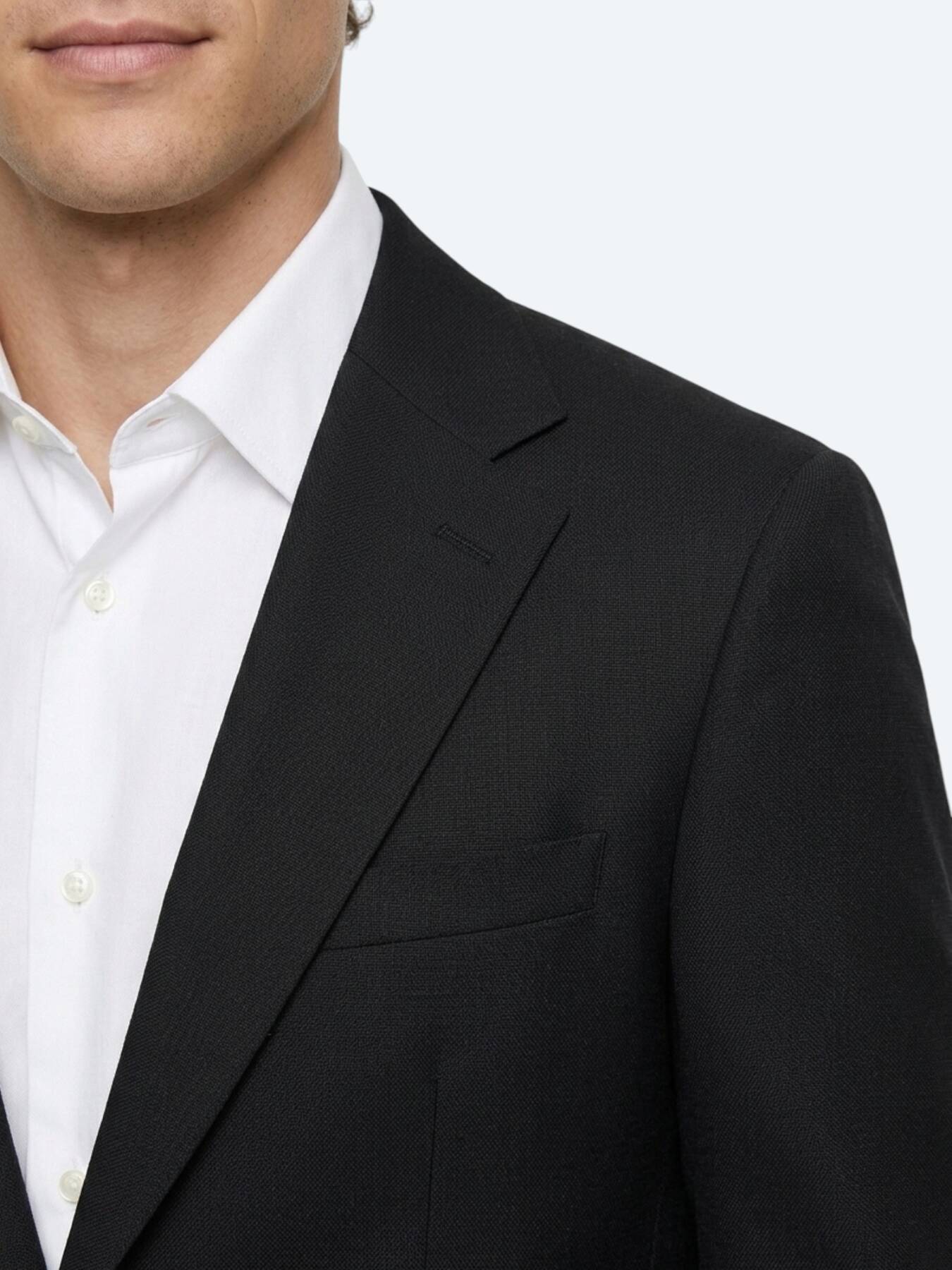 Siyah Çizgili Modern Fit Pamuk Karışımlı Örme Takım Elbise