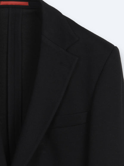 Siyah Çizgili Modern Fit Pamuk Karışımlı Örme Takım Elbise