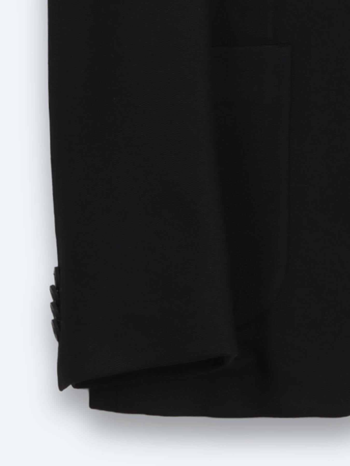 Siyah Çizgili Modern Fit Pamuk Karışımlı Örme Takım Elbise