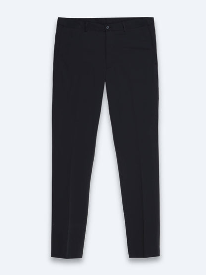 Siyah Çizgili Modern Fit Takım Elbise