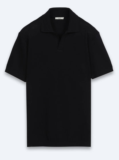 Siyah Çizgili Polo Yaka %100 Pamuk T-shirt