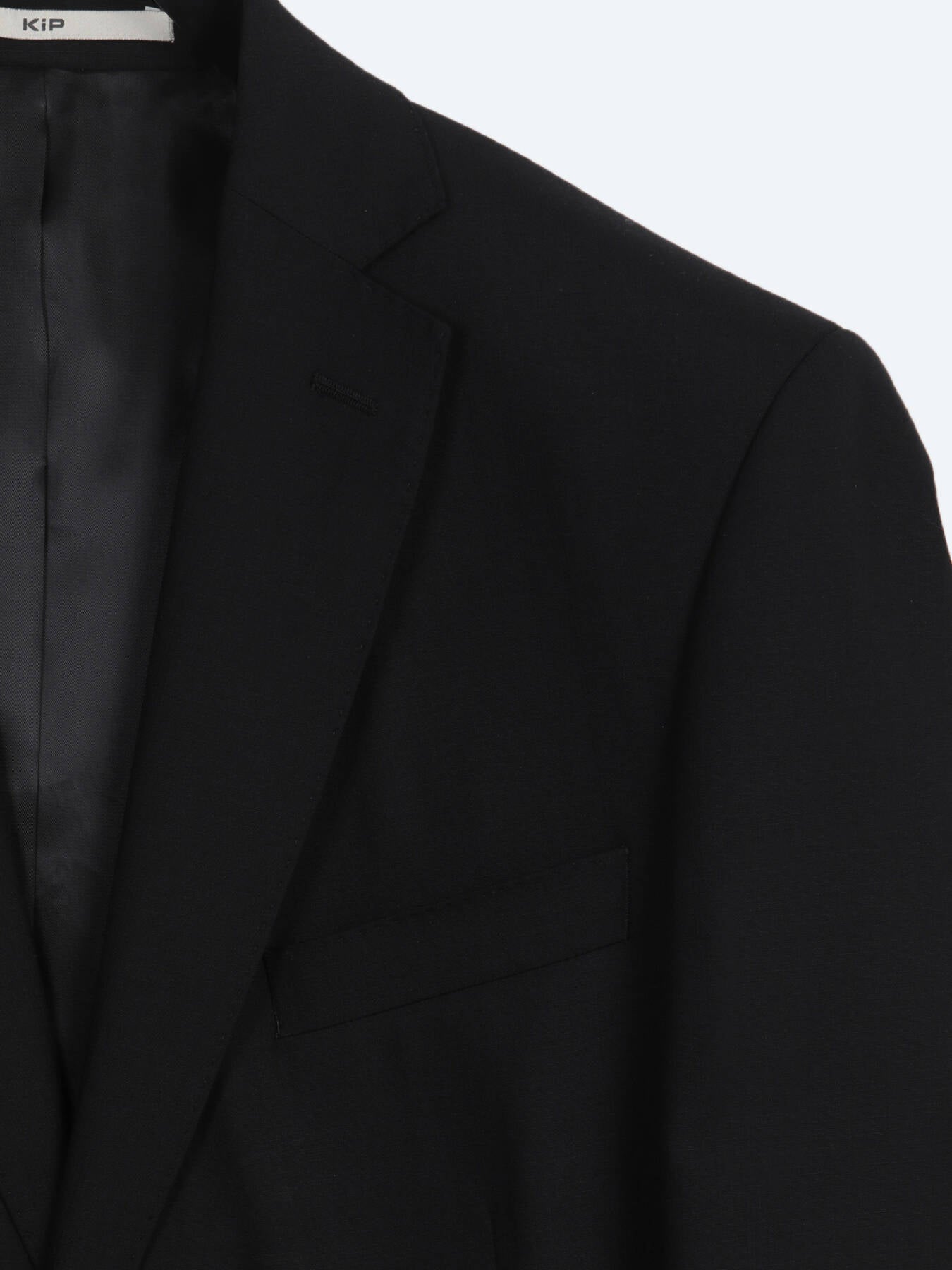 Siyah Çizgili Regular Fit %100 Yün Takım Elbise