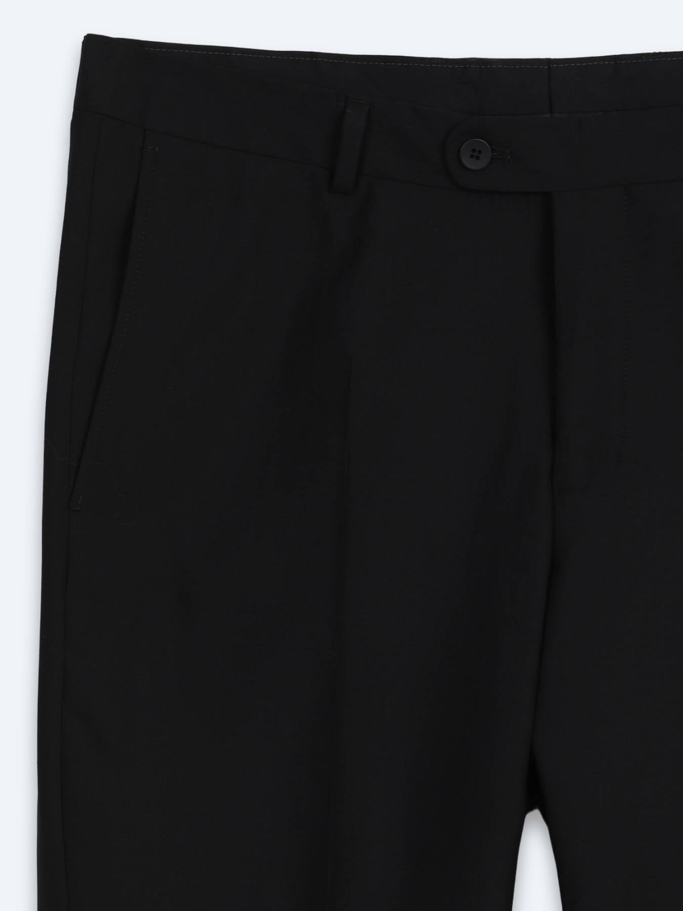 Siyah Çizgili Regular Fit %100 Yün Takım Elbise