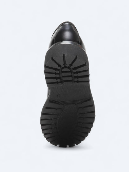 Siyah Deri Smart Casual Ayakkabı