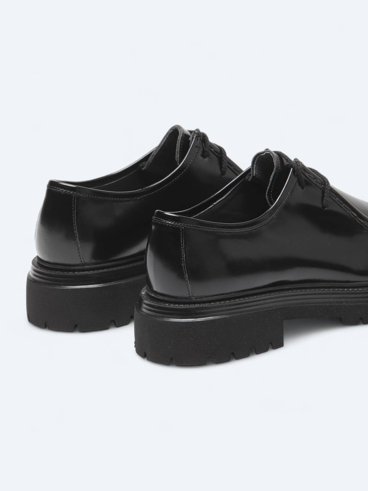 Siyah Deri Smart Casual Ayakkabı