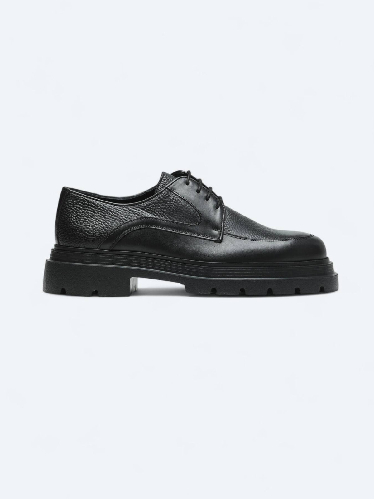 Siyah Deri Smart Casual Ayakkabı