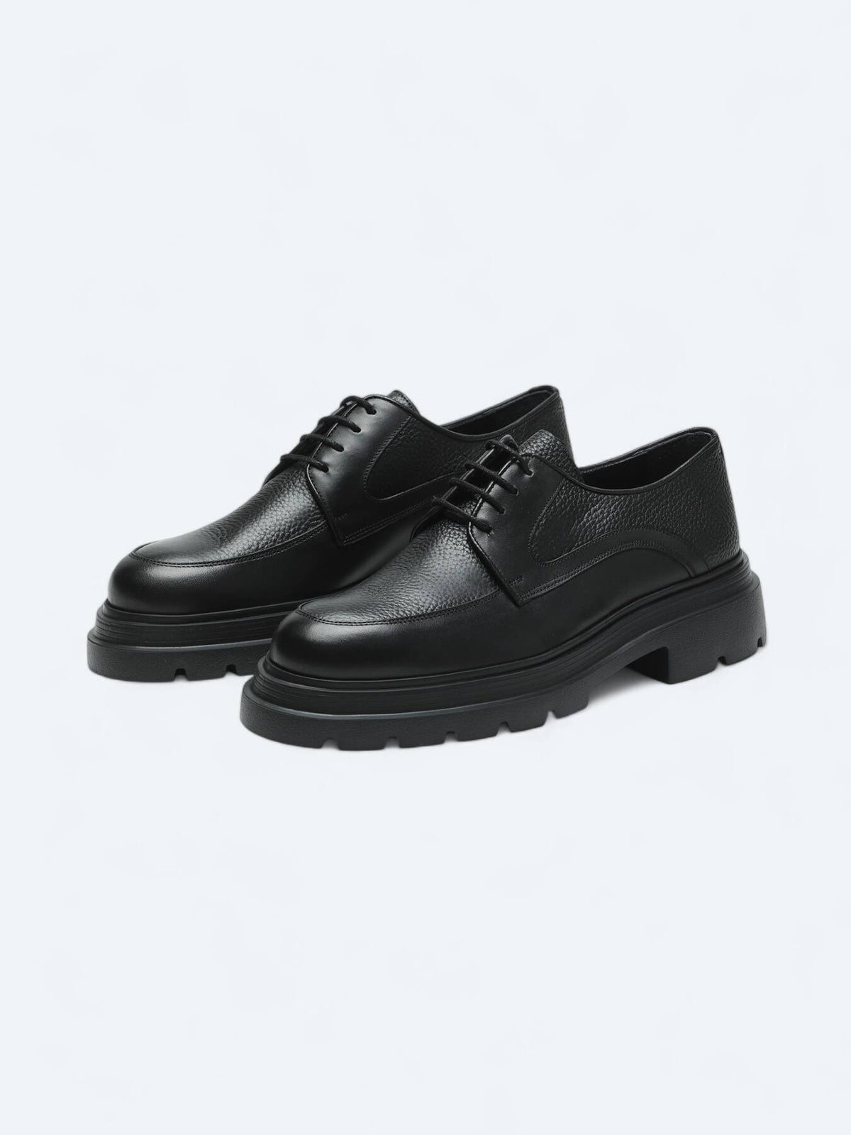 Siyah Deri Smart Casual Ayakkabı