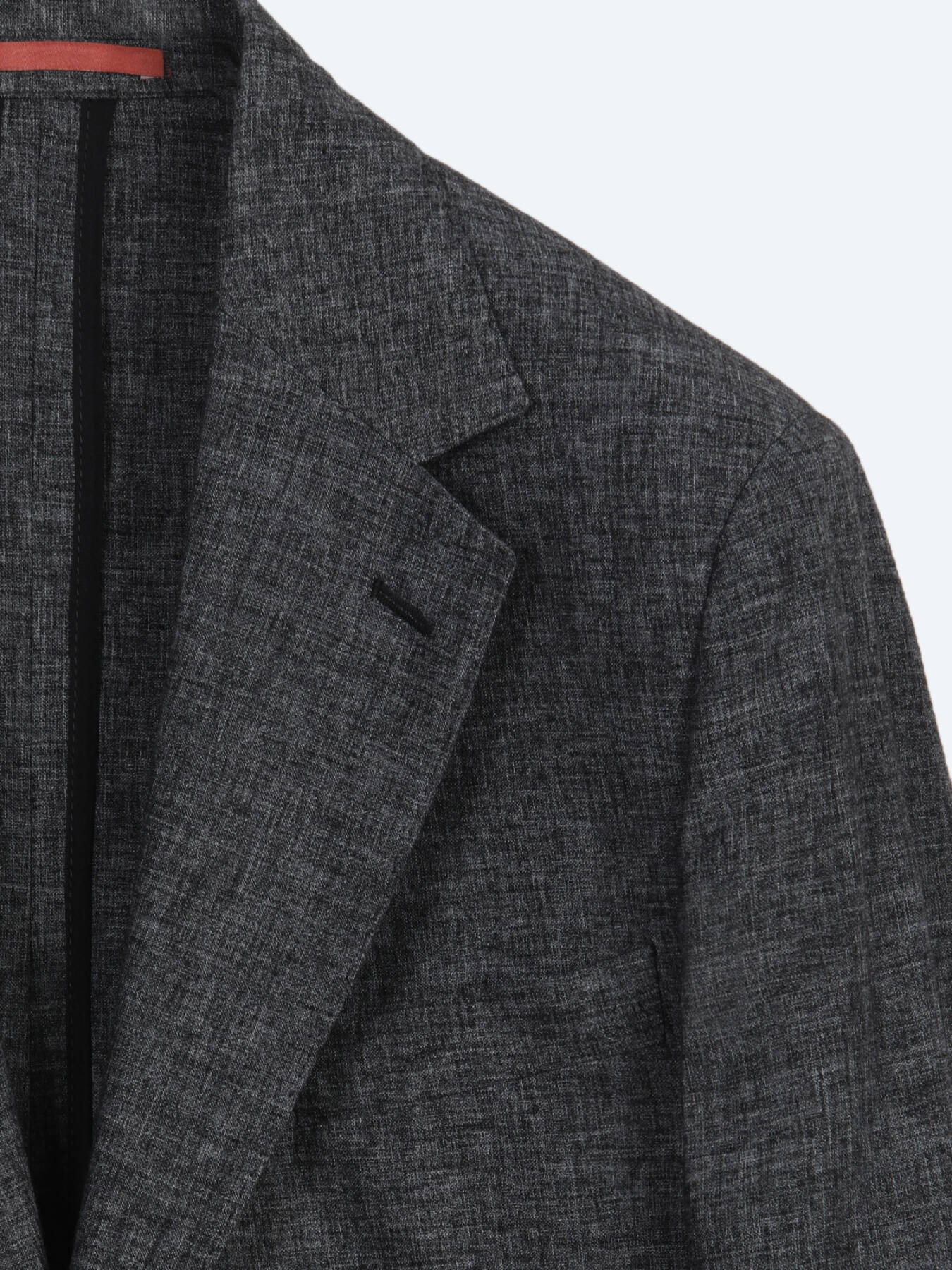Siyah Desenli Modern Fit Keten Karışımlı Takım Elbise