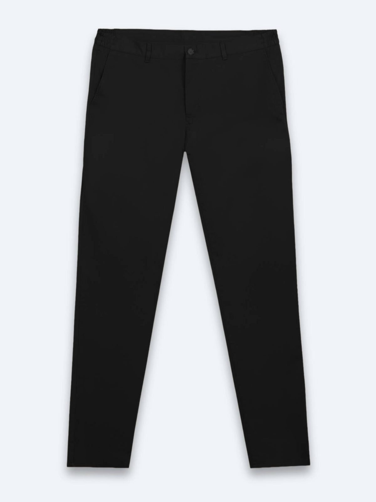 Siyah Dokuma Jogging Fit Casual Pamuk Karışımlı Pantolon