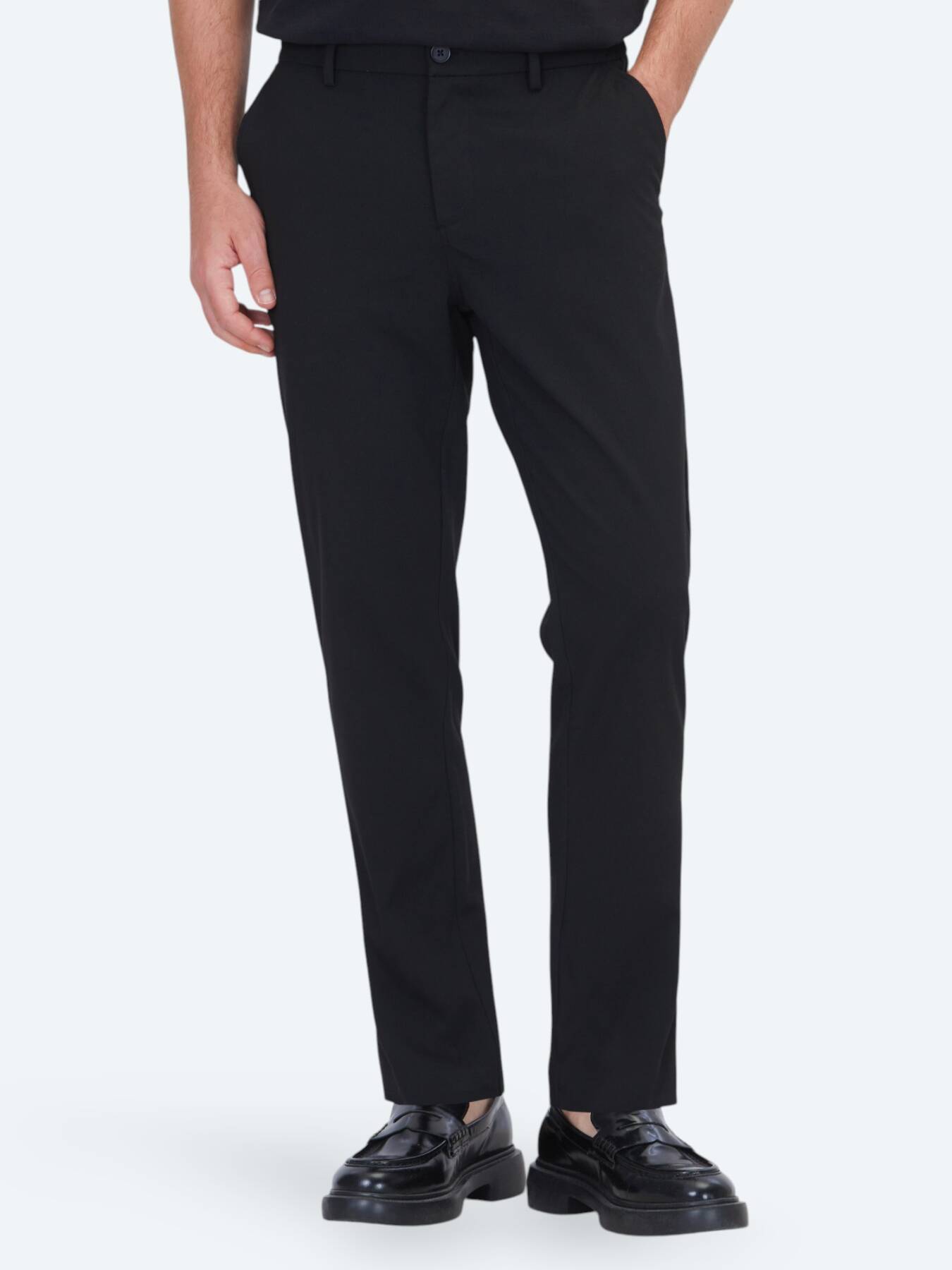 Siyah Dokuma Jogging Fit Casual Pantolon