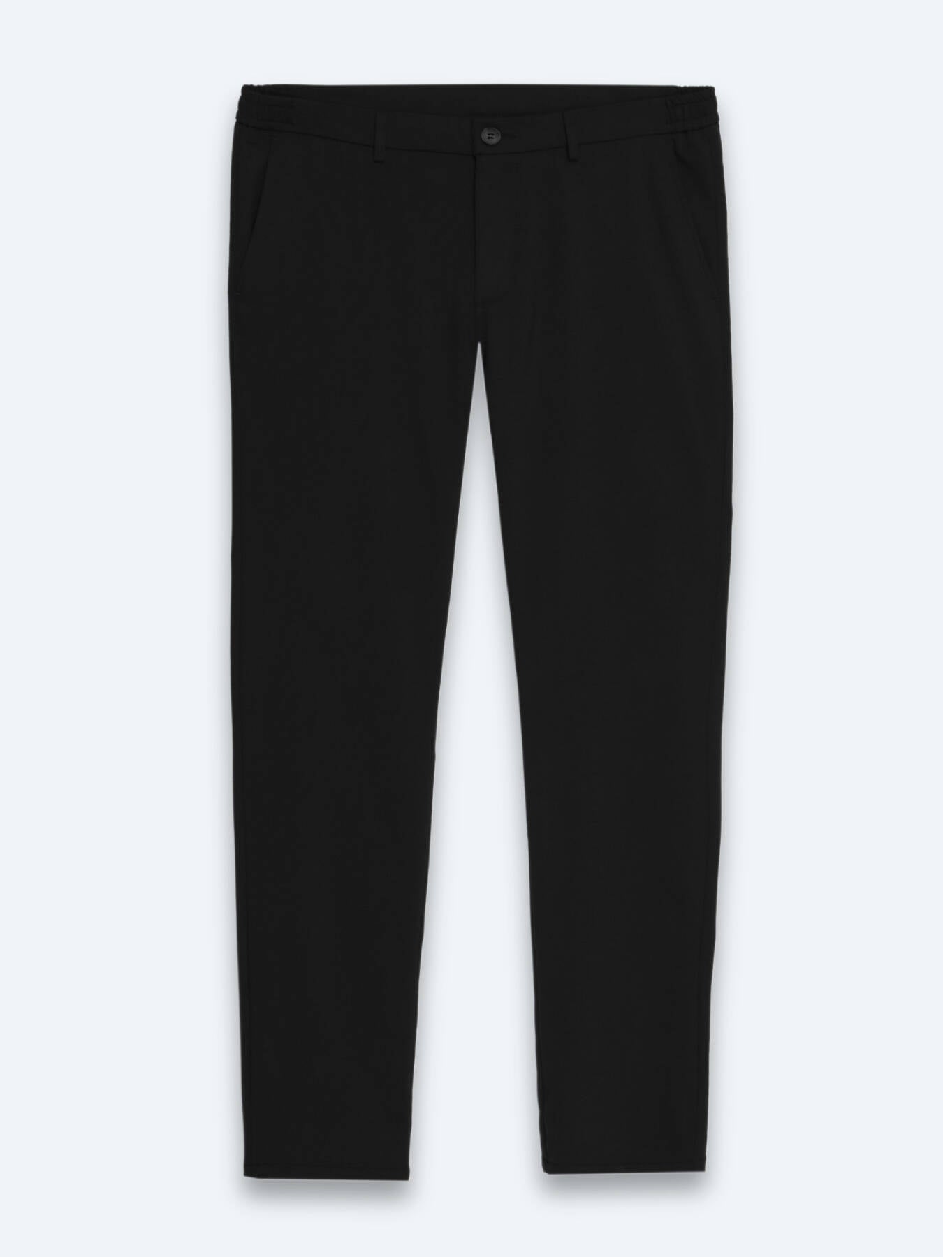 Siyah Dokuma Jogging Fit Casual Pantolon