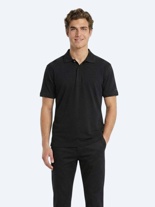 Siyah Düz %100 Pamuk T-shirt