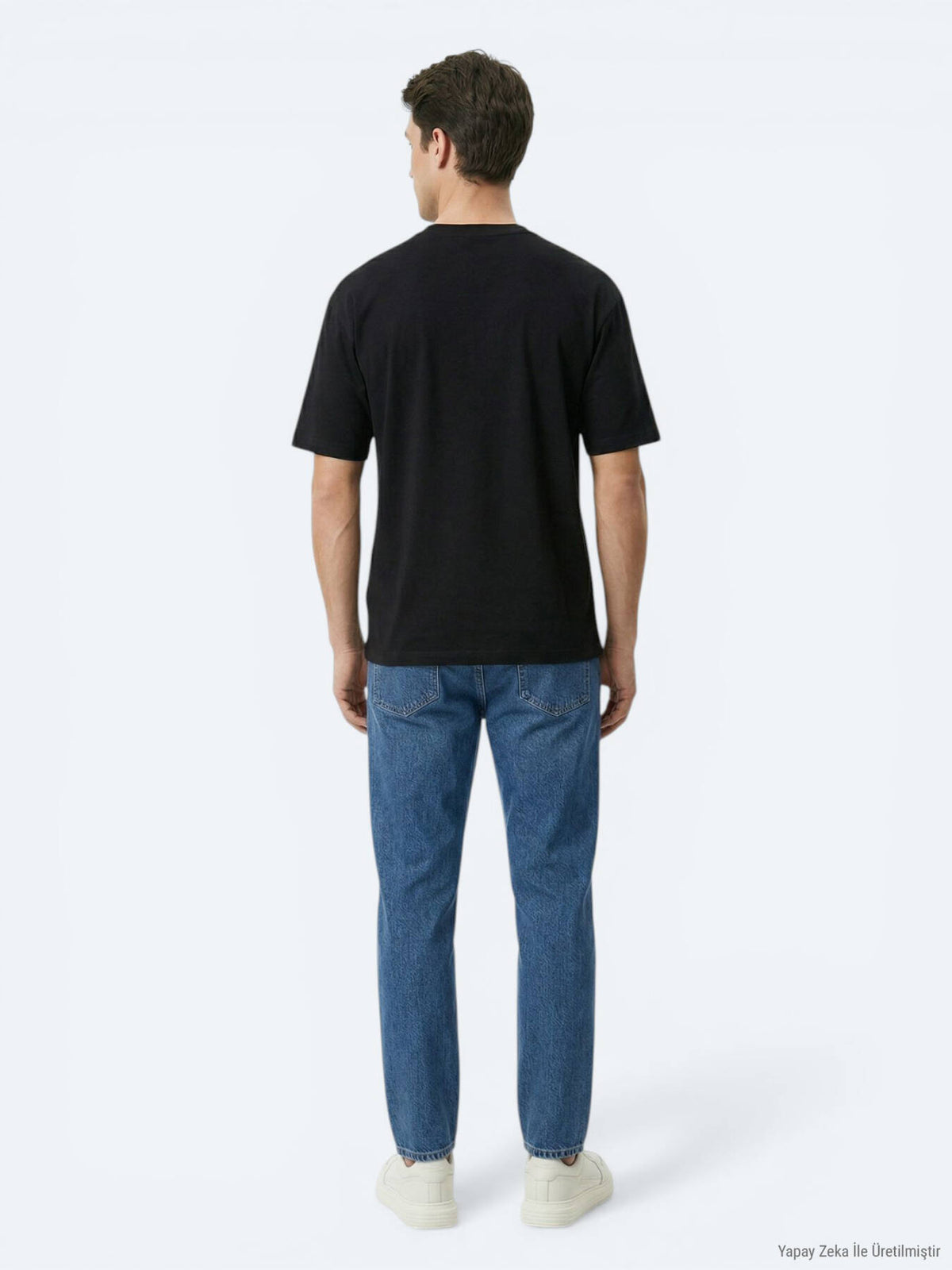 Siyah Düz %100 Pamuk T-shirt
