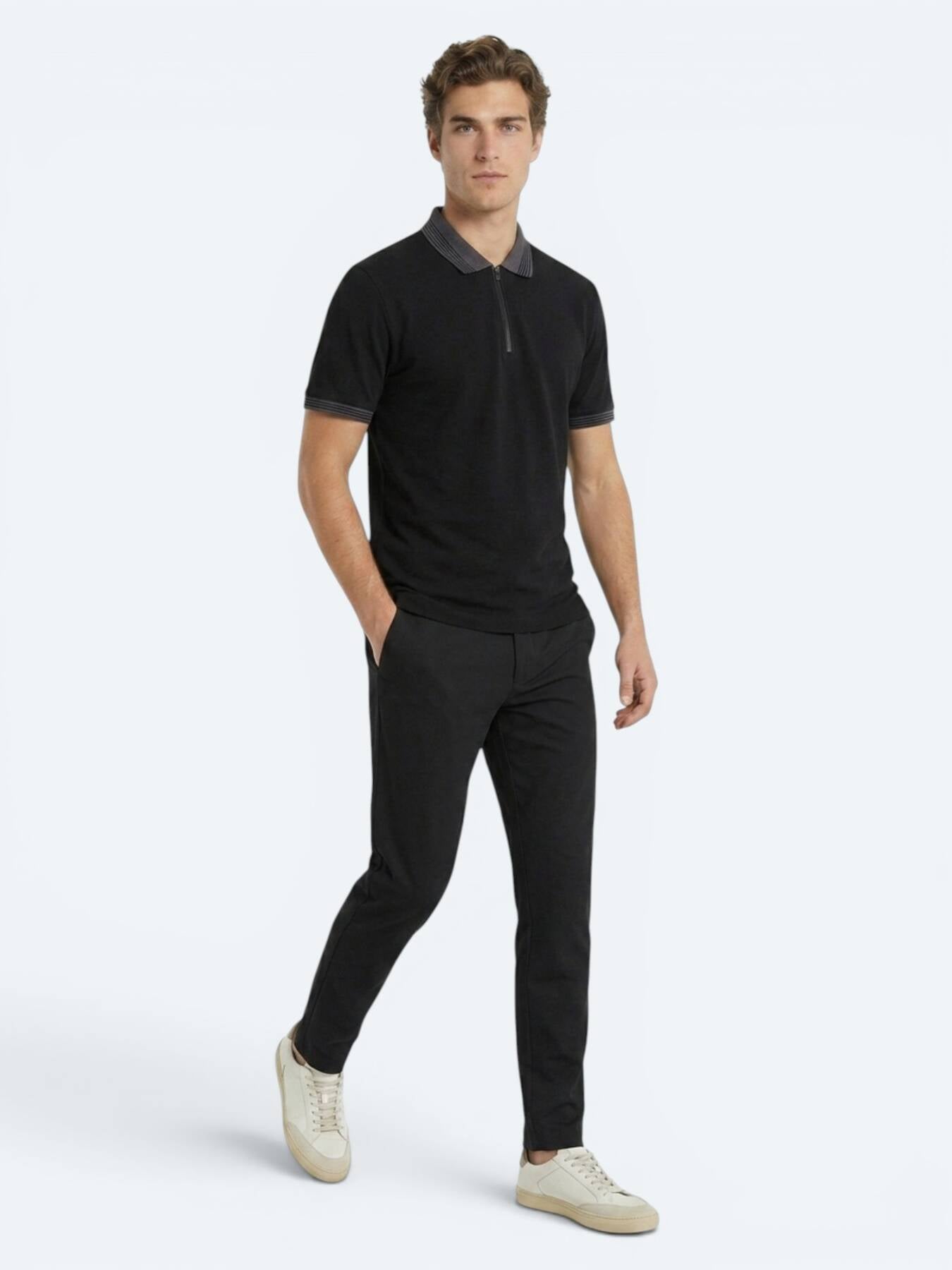 Siyah Düz %100 Pamuk T-shirt