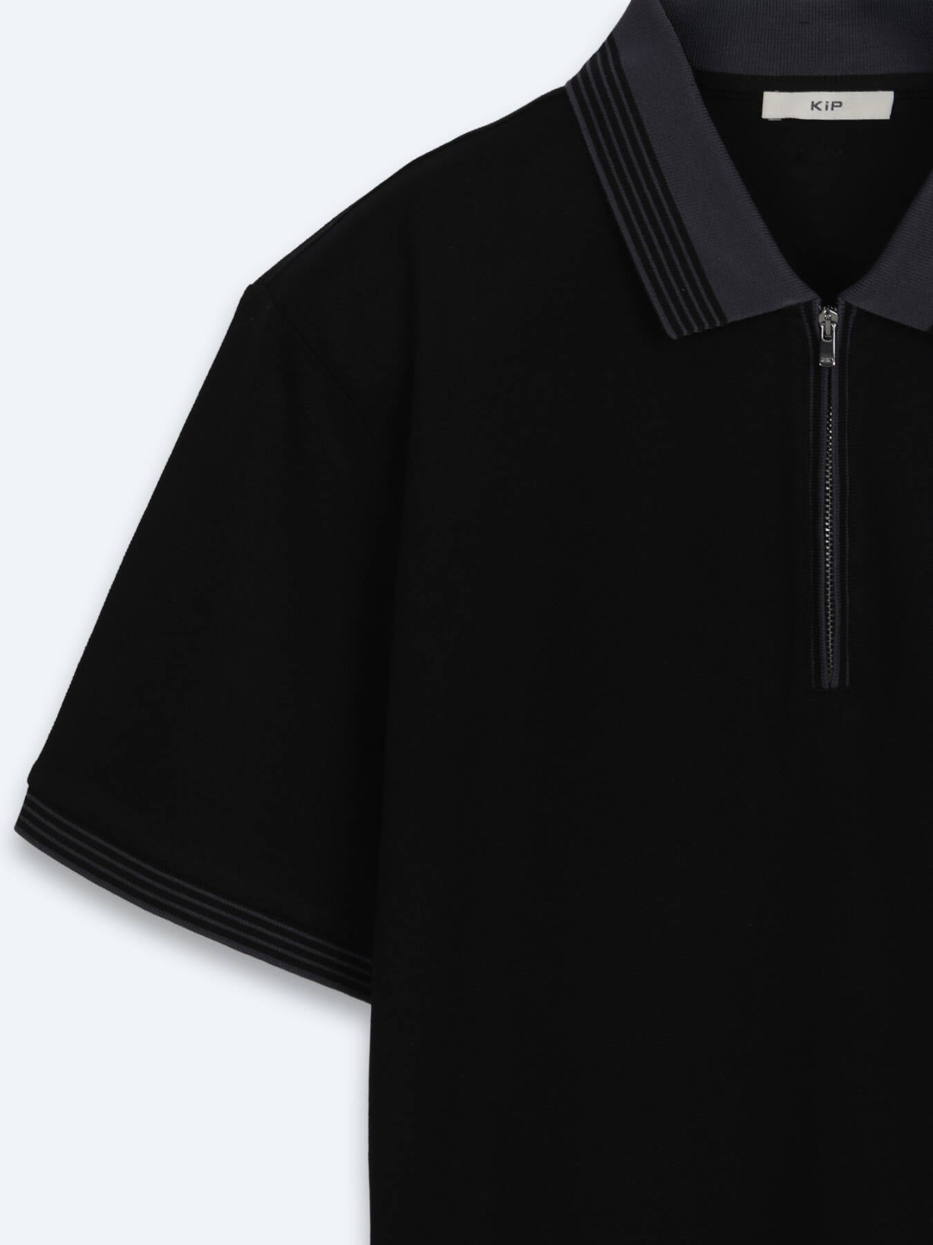 Siyah Düz %100 Pamuk T-shirt