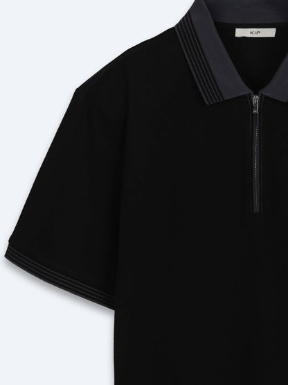 Siyah Düz %100 Pamuk T-shirt