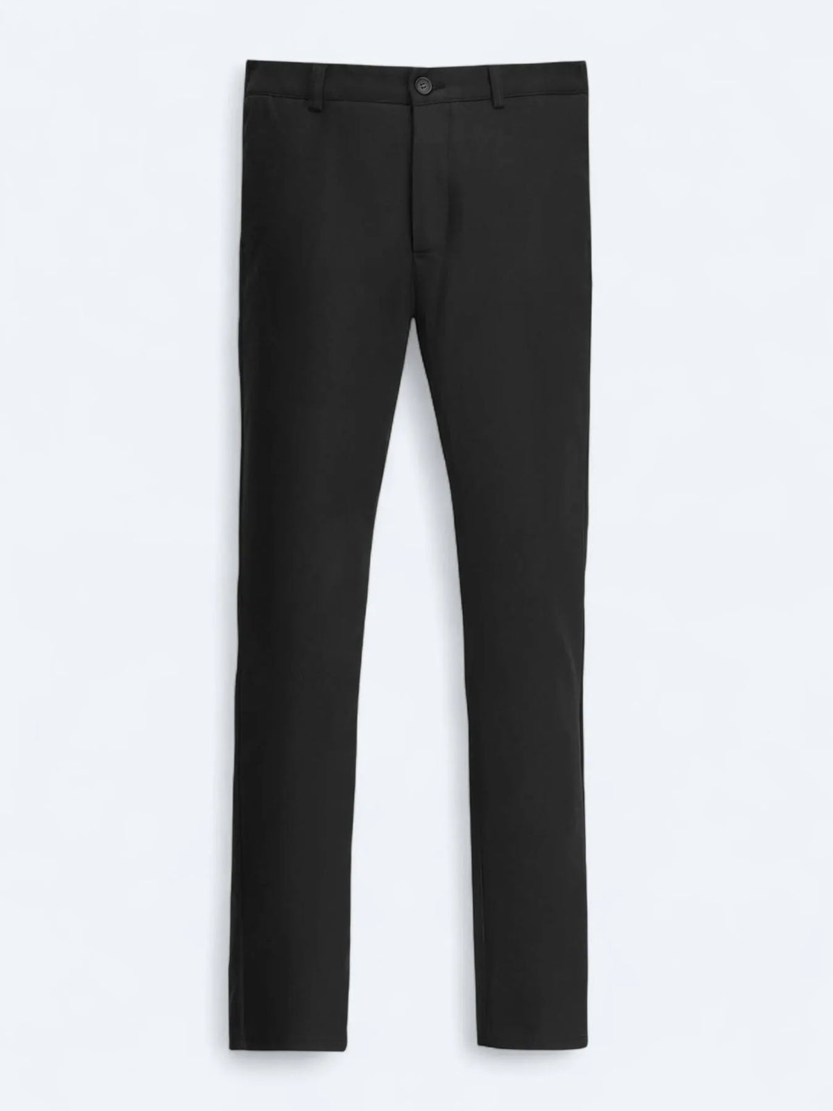 Siyah Düz Dokuma Jogging Fit Casual Pamuk Karışımlı Pantolon