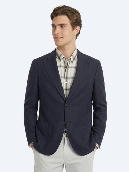 Siyah Düz Modern Fit %100 Keten Ceket