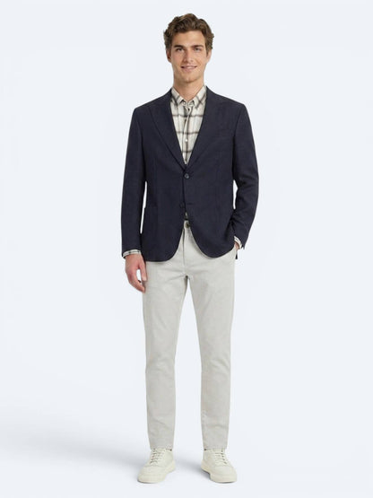 Siyah Düz Modern Fit %100 Keten Ceket