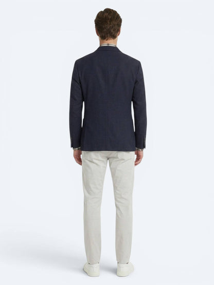 Siyah Düz Modern Fit %100 Keten Ceket