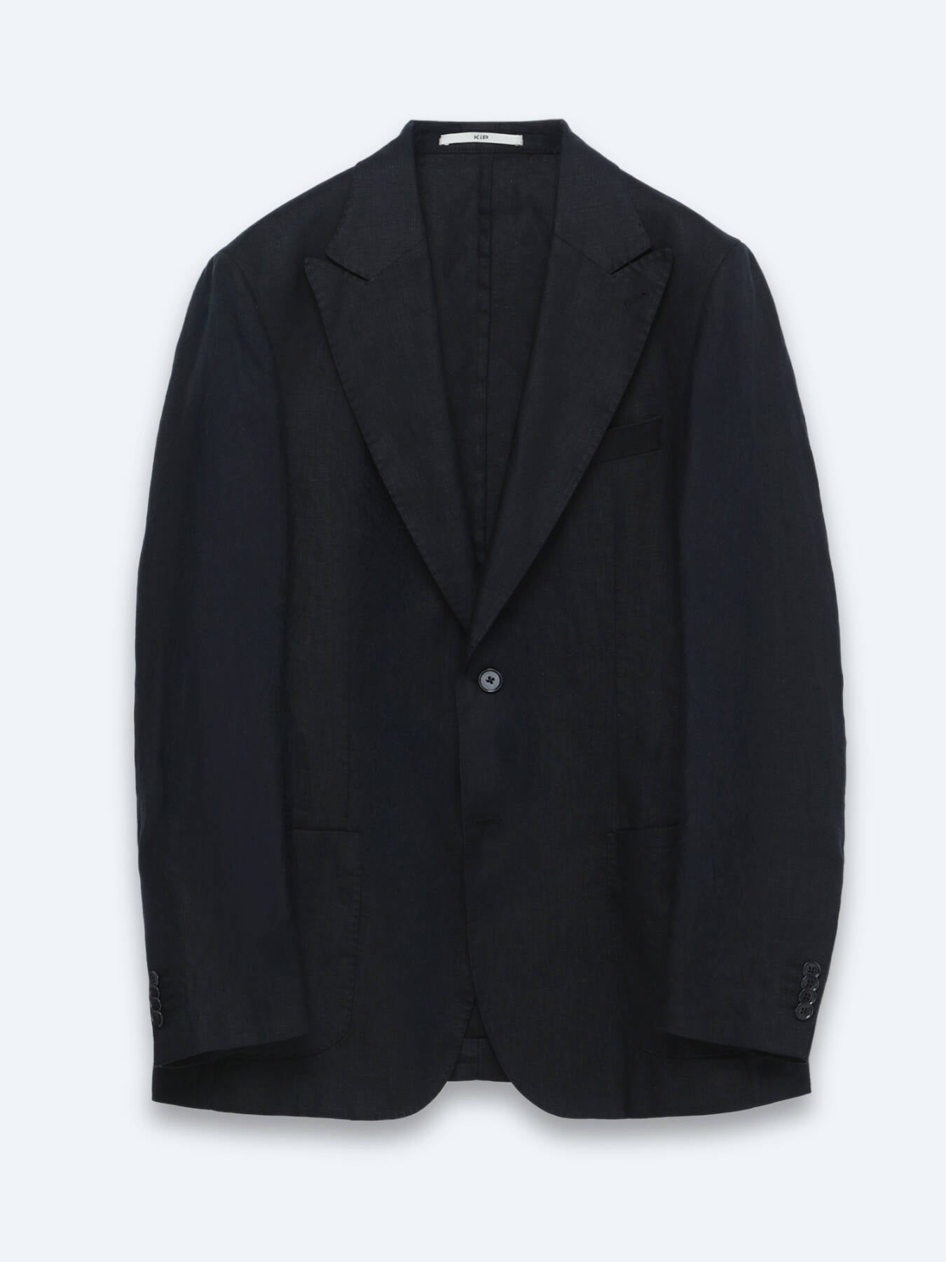 Siyah Düz Modern Fit %100 Keten Ceket